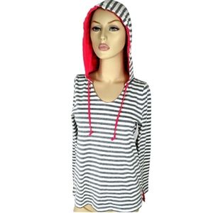 SONOMA striped hoodie top XS